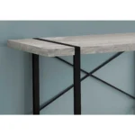 HMS 24" Gray and Black Solid Wood Computer Desk Assembled Computer Table – top view