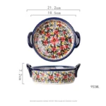 Ceramic Bakeware Bowls Polish Style Hand-painted Kitchen Tableware Salad Dessert Steak Pasta Plate Fruit Tray Decoration - Image 21