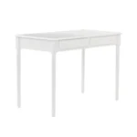HMS Luxury White Solid Wood 43" Writing Desk with Two Drawers for Office Bedroom or CEO Office Certified Computer Table