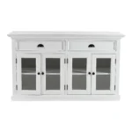 HMS Classic White Small Buffet Table Modern Luxury Sideboard Cabinet for Home Bar or Living Room Traditional Style