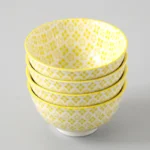 4 Pcs/set 4.5 Inch Rice Bowl Ceramic Tableware Thread Underglaze Color Support Oven and Dishwasher – close-up detail