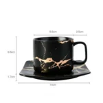 Coffee Mugs Marble Gold Inlay Mug Breakfast Mug Office Home Drinkware Milk Cup Dropshipping – top view