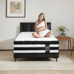 Goldoma 12-inch hybrid mattress in Twin size with memory foam and pocket springs for medium-firm support