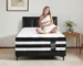 Goldoma twin hybrid mattress with memory foam and pocket springs in a bedroom