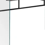 HMS 24" Gray and Clear Wooden Computer Desk Modern Design Extendable and Folding for Bedroom Home Office Living Room