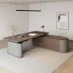 Free Shipping US Warehouse in Stock L Shape Director Table Office Manager Executive Office Desk Office Table With Side Table