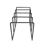 E8BA Metal LP Record Rack Exhibit Stand Book Magzine Holder Record Collection Storage Shelf Stand Office Desk Organizer