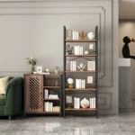 YQ FOREVER Bookshelf/ Bookcase / Display Shelf Bookshelf Wooden Panel Living Room Furniture Industrial Design Wooden and