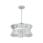 US Stock Free Shipping Modern Crystal Dining Room 16" Round Chandeliers Adjustable Height Hanging Pendant Light Fixtures