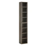8-Tier Modern Design Tall Narrow Bookcase for Home Office Double-Decker Multi-functional Display Bookshelf – top view