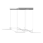 Modern LED Pendant Chandelier, Dimmable 3-Light Cluster Hanging Lamp with Chrome Finish for Dining Room, Living Room,