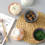4 Pcs/set 4.5 Inch Rice Bowl Ceramic Tableware Thread Underglaze Color Support Oven and Dishwasher – top view