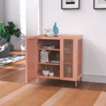 Metal Sideboard Storage Cabinet with Adjustable Shelf and  Two Door for Dining Room, Kitchen, Living Room - Image 6