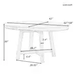 Trexm Farmhouse Round Extendable Dining Table with Leaf – styled in a modern Rectangular Dining Tables setting