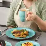 Vancasso Bella-T 16/32/48-Pieces Porcelain Dinnerware Set Vintage Ceramic Plate Set with Dinner Plate,Dessert Plate,Bowl,Mug