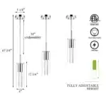 US Free Shipping Personalized Island Column Crystal Single Led Ceiling Hanging Nordic Bedside Hanging Pendant Light Modern