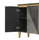 Modern Hotel Sideboard Cabinet with Storage 4-Door Doors Dimensional Effect Adjustable Shelves for Dining Room - Image 3