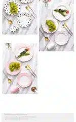 Brief Tableware Gold Edge Irregular Ceramic Plate Floral Shape Porcelain Steak Salad Dessert Dish Tray Household Dinner