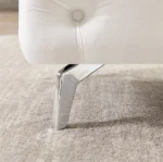 Goldoma 59 storage ottoman bench in beige velvet with hidden storage compartment