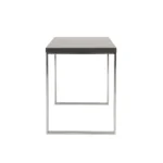 HMS 47" Gray and Silver Wood and Stainless Steel Sled Computer Desk Durable and Stylish Writing Desk – styled in a modern
