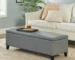 Goldoma Glouster Storage Ottoman Bench – Grey PU Leather