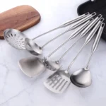 1/7/10Pcs Kitchen Utensils Cooking tools Stainless Steel Shovels Turner Ladle Soup Spoon Colander Filter Silver for