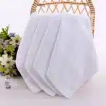 5pcs Small square towel pure cotton kindergarten white square towel foot therapy Hotel Hotel napkin small towel towels
