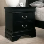 Modern solid wood nightstand 2 drawers with sleek design and ample storage