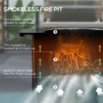 Outdoor Fire Pit Black – top view