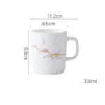 Coffee Mugs Marble Gold Inlay Mug Breakfast Mug Office Home Drinkware Milk Cup Dropshipping – side view