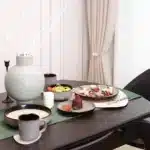 In September a Set of 20 Pieces of Nordic Style Round Stone Tool Tableware with Reactive Glaze Is on Sale – base detail