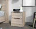 Minimalist Washington nightstand with drawers in a modern bedroom