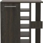 HMS Luxury Espresso Rolling Bar Cart Metal Steel Serving Trolley with Wine Storage for Dining Living Room Restaurant Use - Image 4