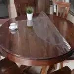 Waterproof Oilproof Round PVC Tablecloth able Cover Glass Soft Cloth Table Cover Home Kitchen Dining Room Placemat 1mm – top