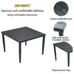 5-Piece Aluminum Outdoor Dining Set with Swivel Rockers – styled in a modern Outdoor Tables setting