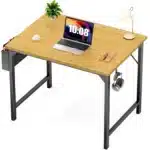 FCJ Modern Minimalist Style Computer Desk Simple Wooden Design Adjustable Cooling for Home Office Bedroom Living Room School