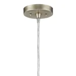Three-quarter view of the HMS pendant light against a white ceiling, with the cord and canopy visible.