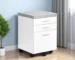 HMS 25" Gray Particle Board Filing Cabinet Drawers Modern Design Iron Metal Storage Cabinet Adjustable WorkShop File Cabinet