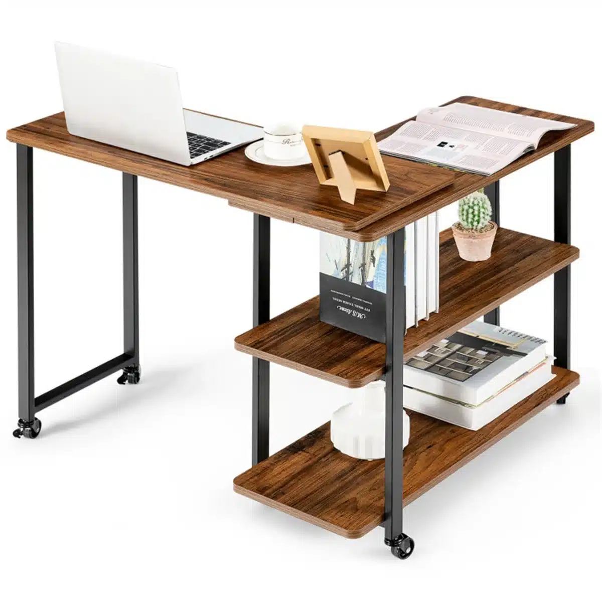 360-Degree Free Rotating Multi Functional Mobile Office Desk Computer Desk 360-Degree Free Rotating Multi Functional Mobile Office Desk Computer Desk