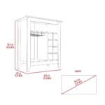 HMS Black Bar Cart with Wine Storage Elegant Sets for Home Bar - Image 3
