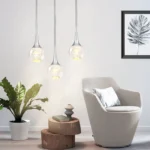 Side view of Goldoma 5W Mini LED pendant light, showing metal construction and acrylic shade