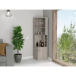 Seattle Bar Cabinet, Eight Bottle Cubbies, Two Large Open Shelves - Image 9