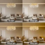 Modern crystal chandelier tree branch chandelier in dining room