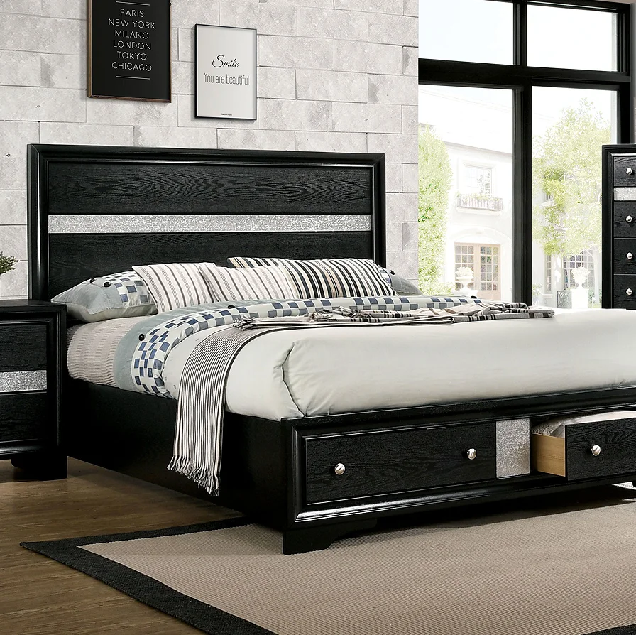 H863ee1768e3e48b5be40096a8ba9067dB.webp Modern king bed with storage drawers and adjustable panel headboard in bedroom