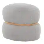 Goldoma Fabric Ottoman Footstool - Modern Living Room Furniture – base detail