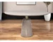 54-inch solid wood dining table with gold pedestal base in a modern dining room