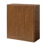 31.5-inch Modern Wavy Sideboard Curved  Design Storage Cabinet 2-door Cabinet with Storage Function Suitable - Image 7