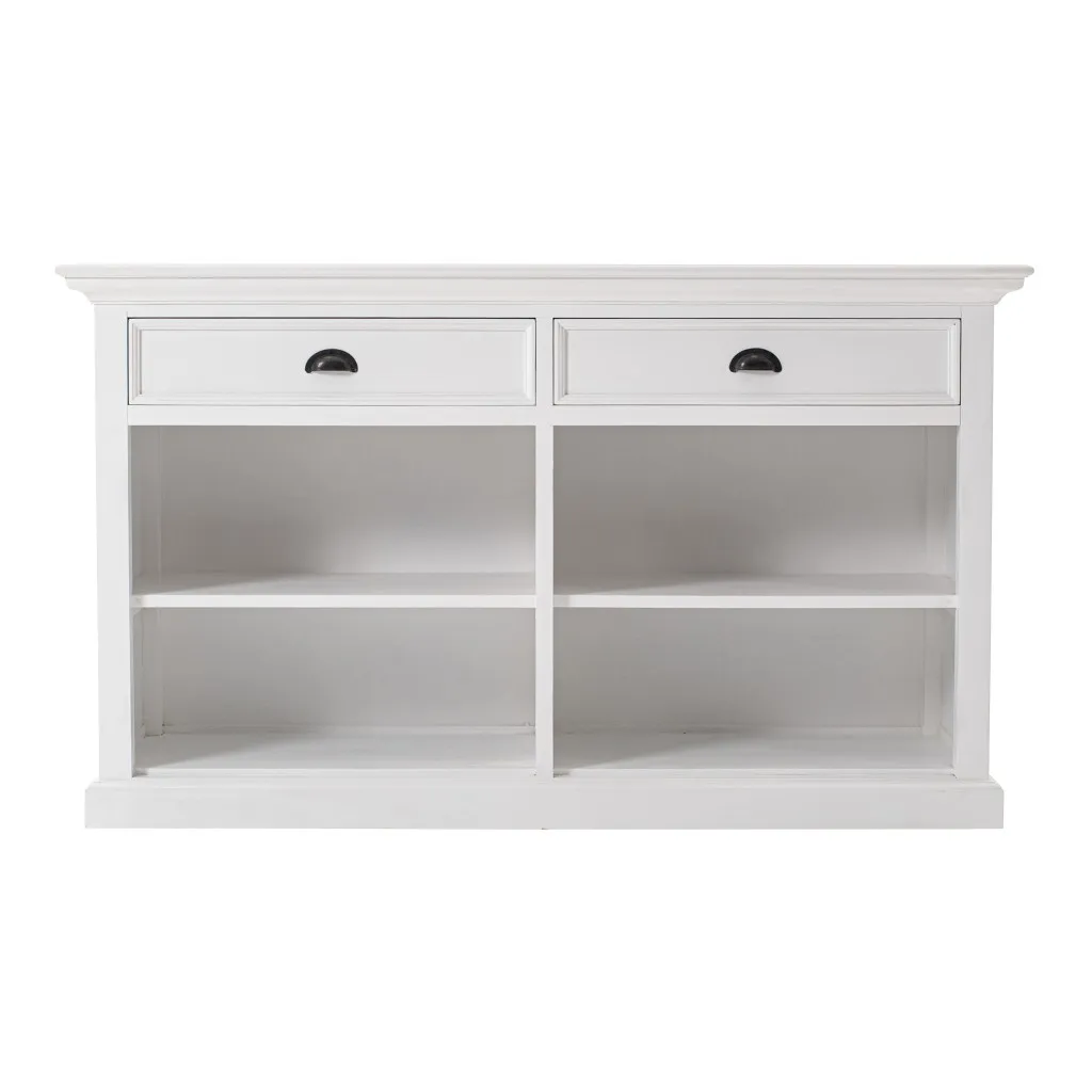 H8755bb92064c42fa9ce96f8c75f61f6dq.webp HMS 57 Luxury White Wood Two-Drawer Buffet Table Solid Modern Sideboard Cabinet for Home Dining and Kitchen Use - Image 1