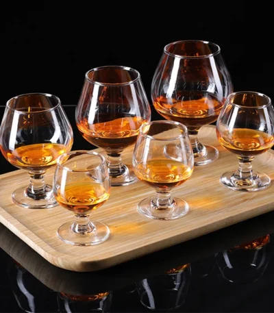 2Pcs European Wine Glass XO Whiskey Red Wine Cocktail Brandy Beer Vodka Margaret Goblet Big Belly Cup Cognac Glass Bar