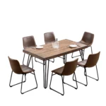 79-inch acacia wood dining table rectangular brown modern dining table with straight legs